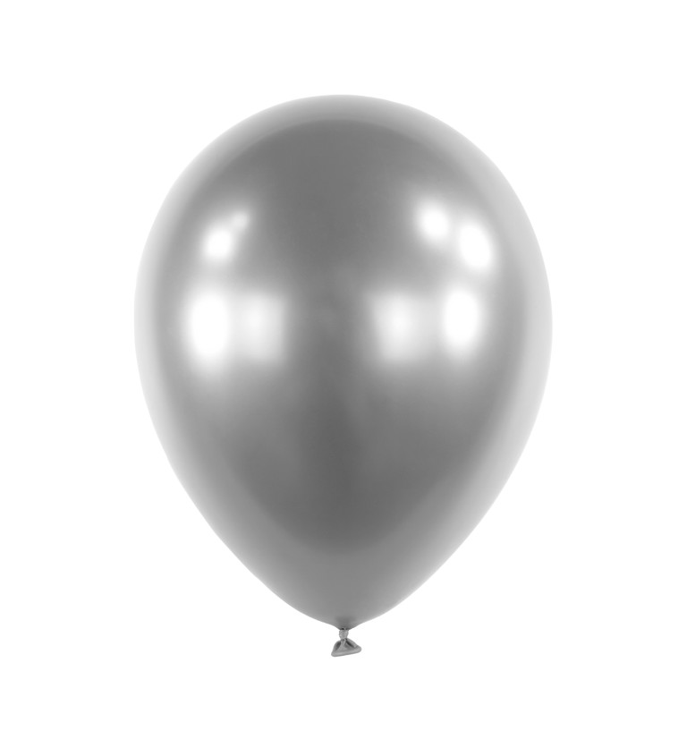 Saténové šedé balónky