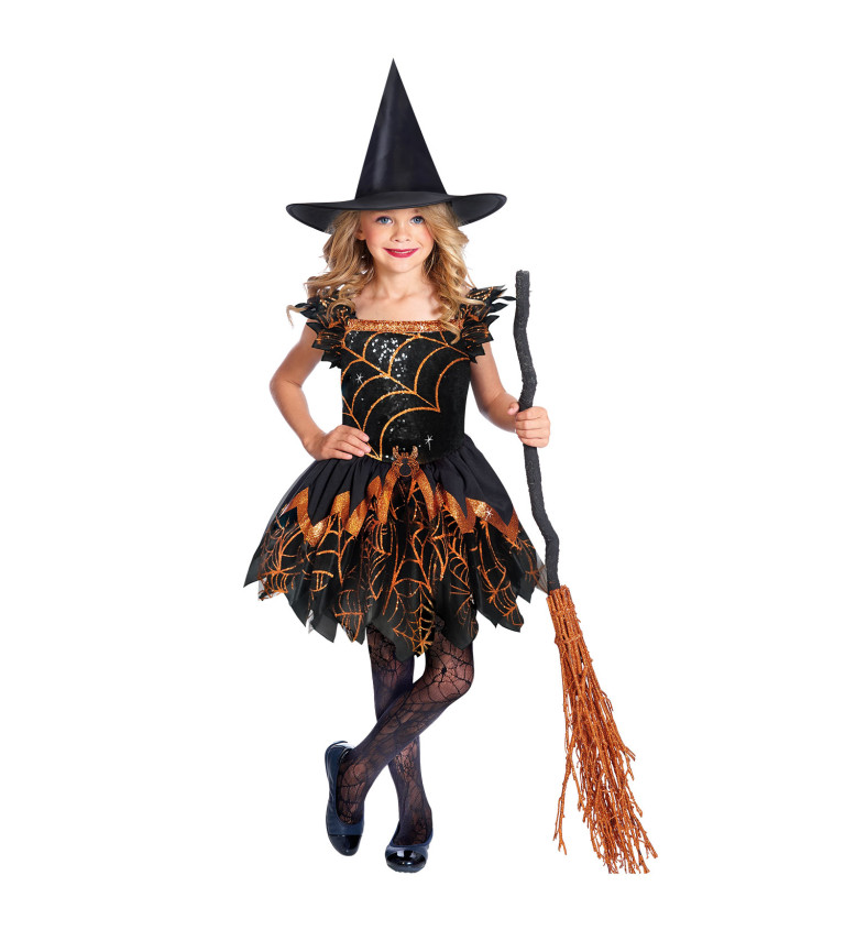Strašidelná čarodějka dětský kostým