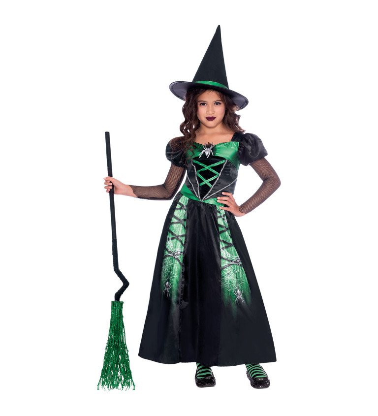 Čarodějnice zelená - dětský kostým
