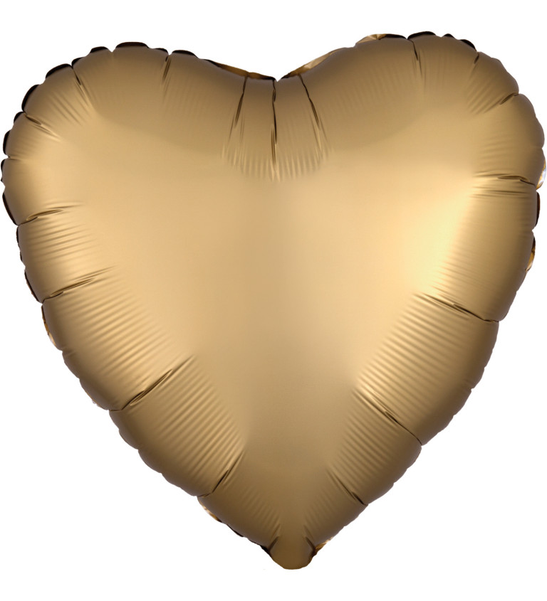Fóliový balón srdce - zlatý