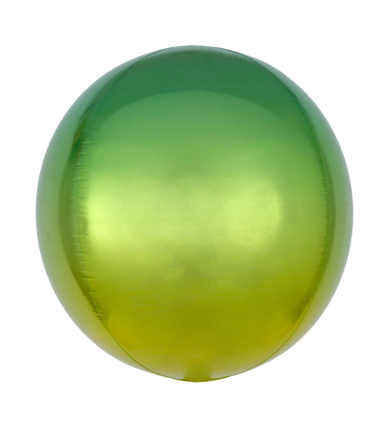 Zelený ombré balónek