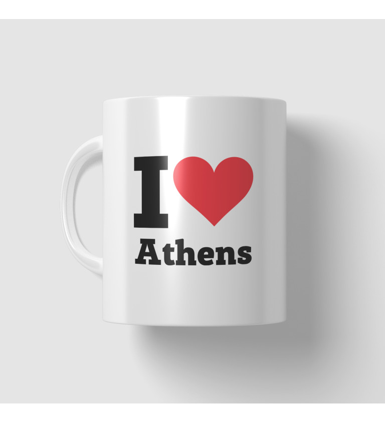 Hrnek s nápisem I love Athens