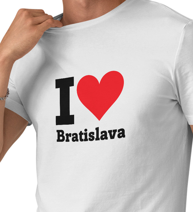 Pánské triko - I love Bratislava
