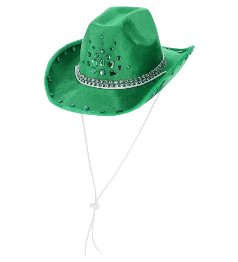Kovbojský zelený klobouček