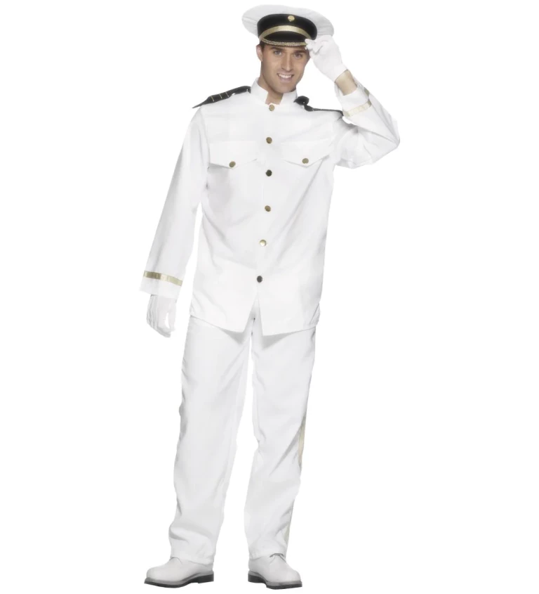 Pánský kostým bílý kapitán
