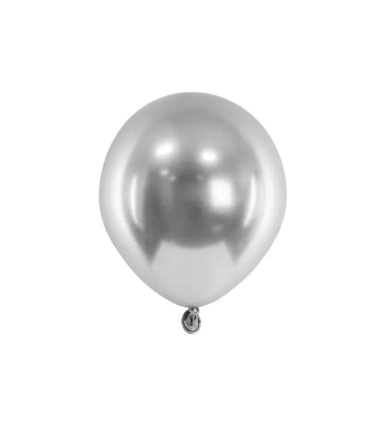 Stříbrné lesklé balóny