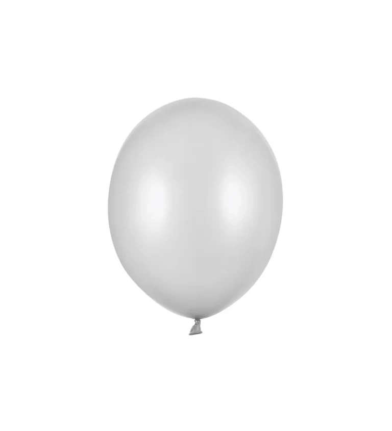 Metalické stříbrné balónky