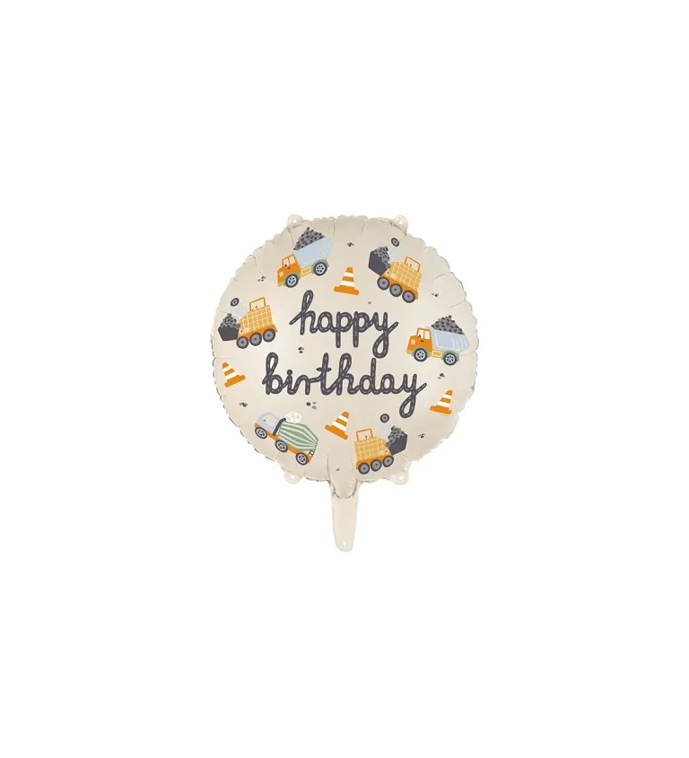 Balónek nákladní auto - Happy birthday