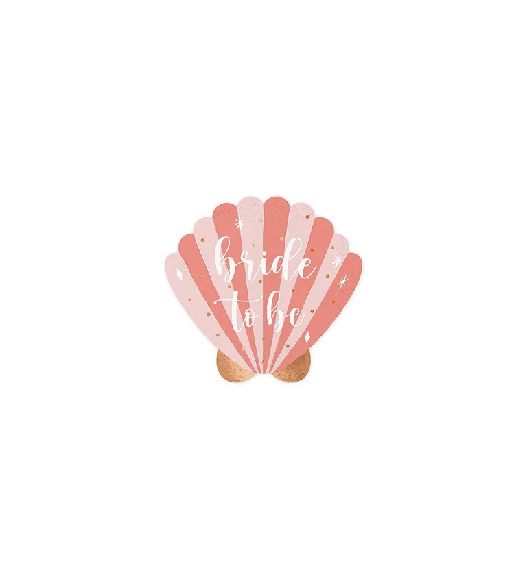 Bride ubrousky - růžové mušle