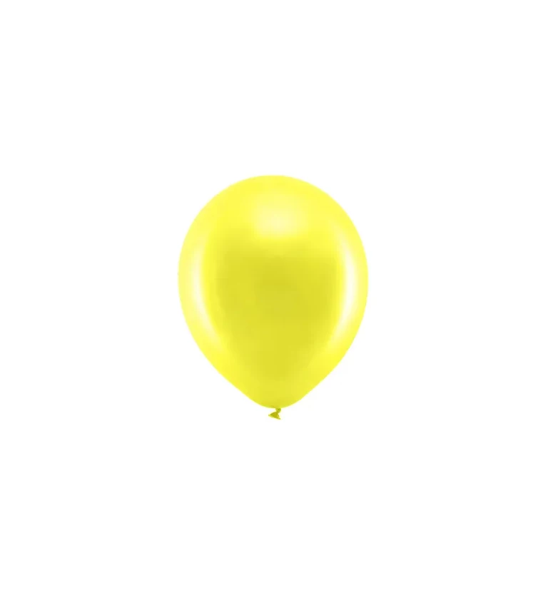 Metalické žluté balóny