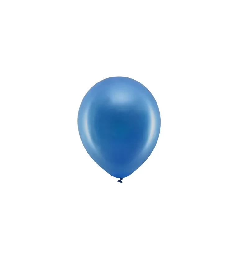 Metalické modré balónky