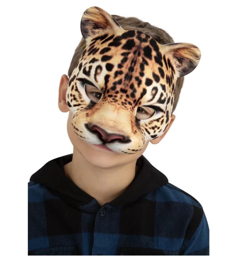Maska dětská na obličej - Leopard