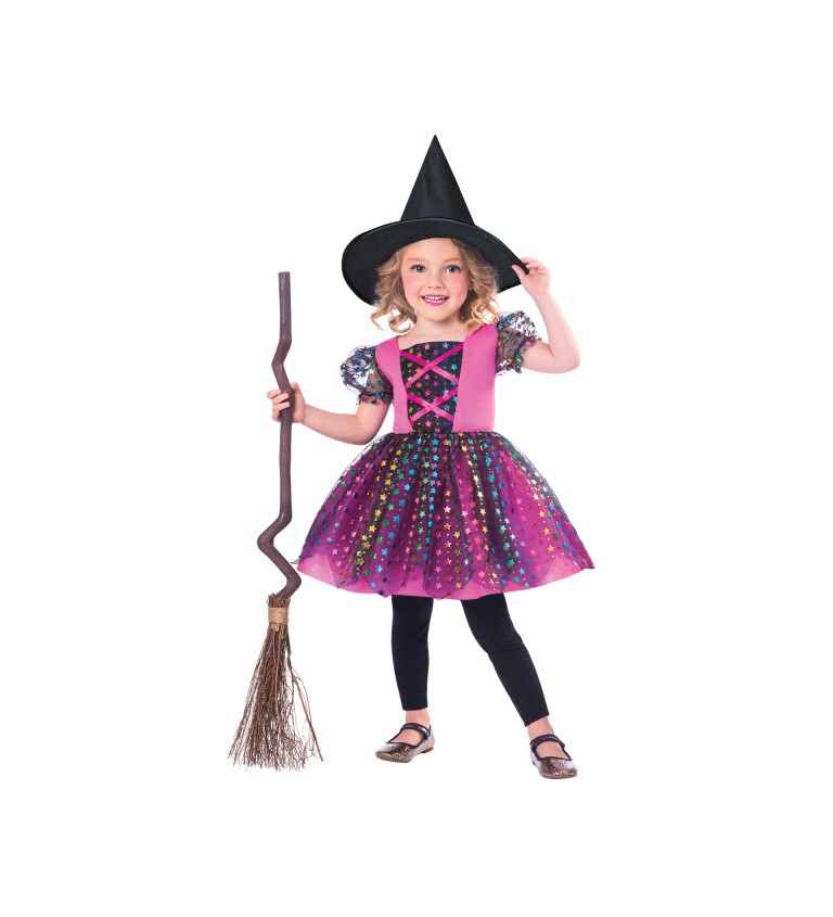 Duhová čarodějnice dětský kostým