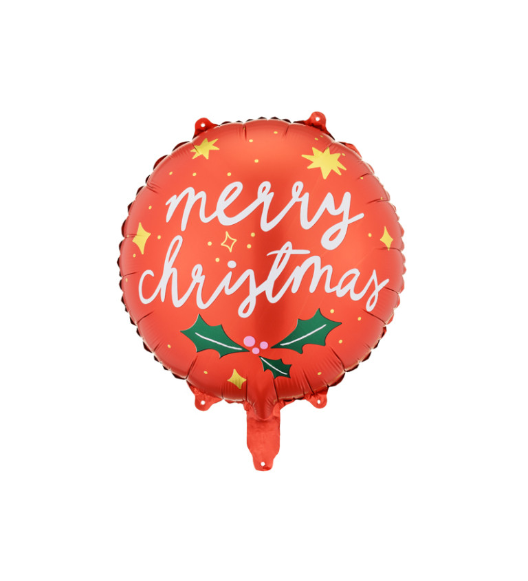 Balónek foliový - Merry christmas