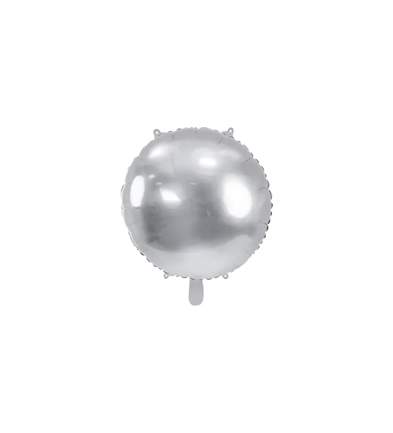 Kulatý stříbrný balón