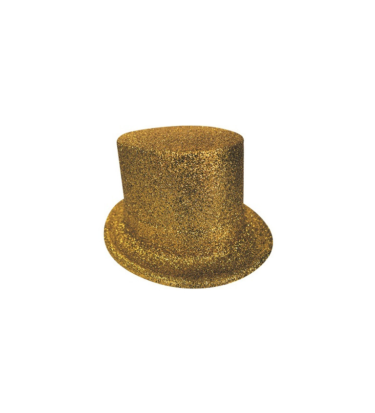 Třpytivý zlatý klobouk