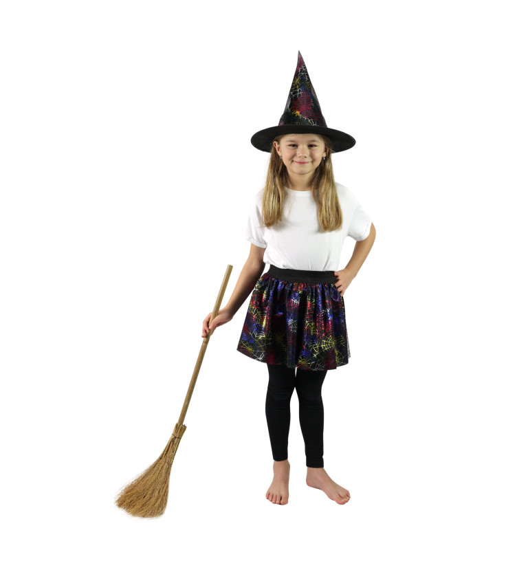 Dětská tutu sukně a klobouk - čarodějnický set