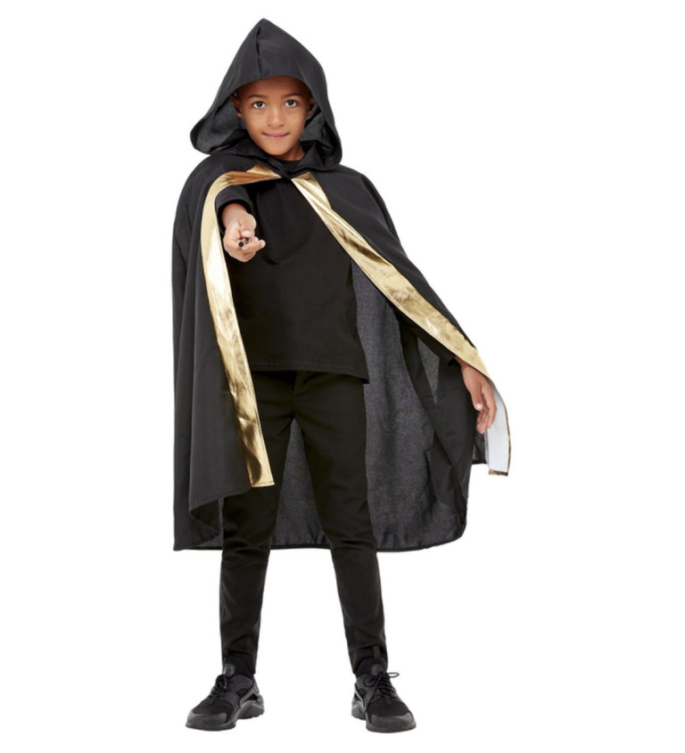 Čarodějnický černý dětský plášť