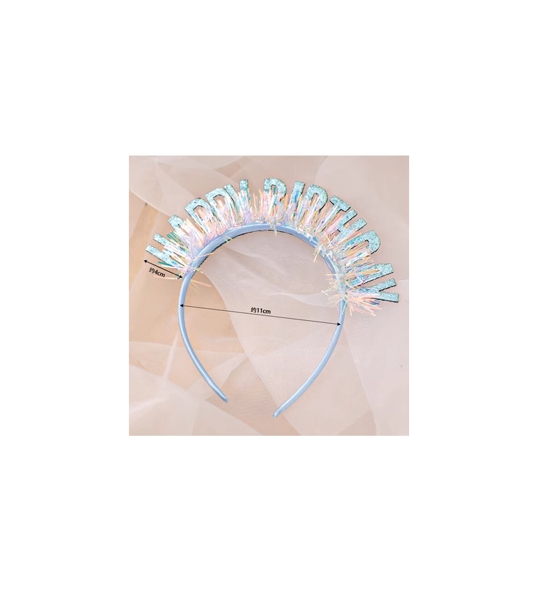 Čelenka Happy Birthday – modrá