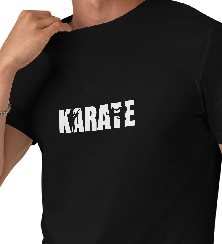 Pánské tričko černé Karate S