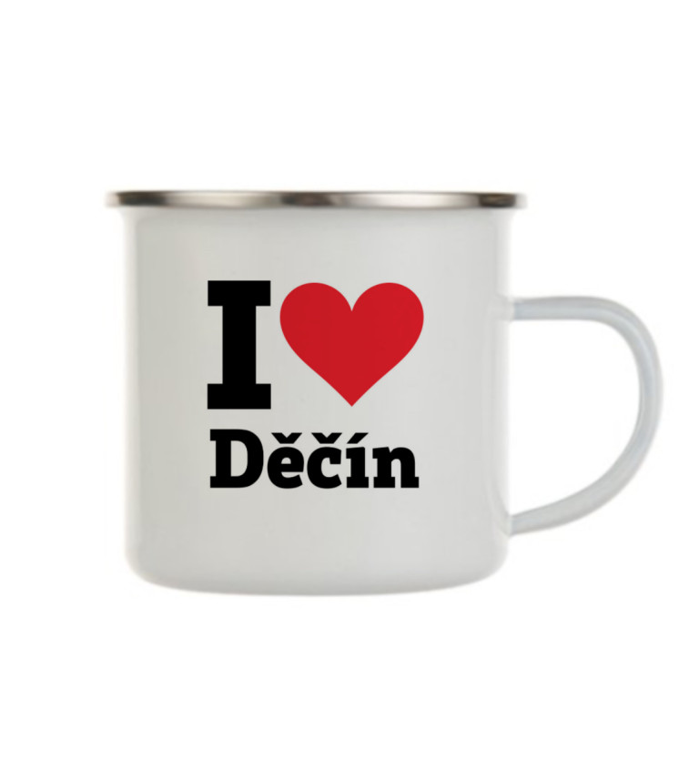 Plecháček bílý I love Děčín