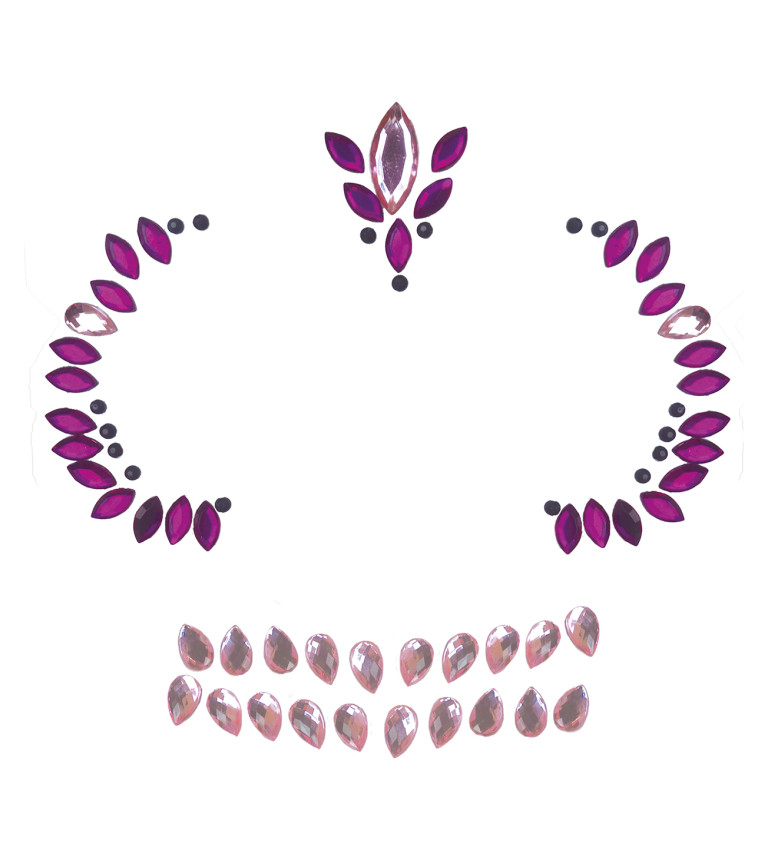 Fialové dekorativní kamínky – samolepící