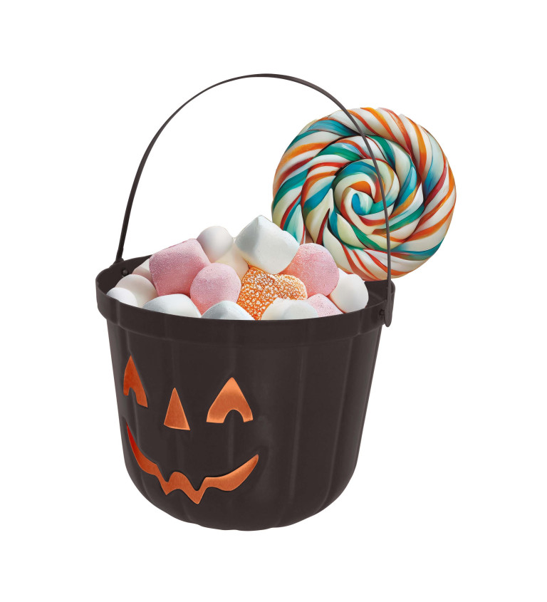 Halloweenský kyblík ve tvaru dýně