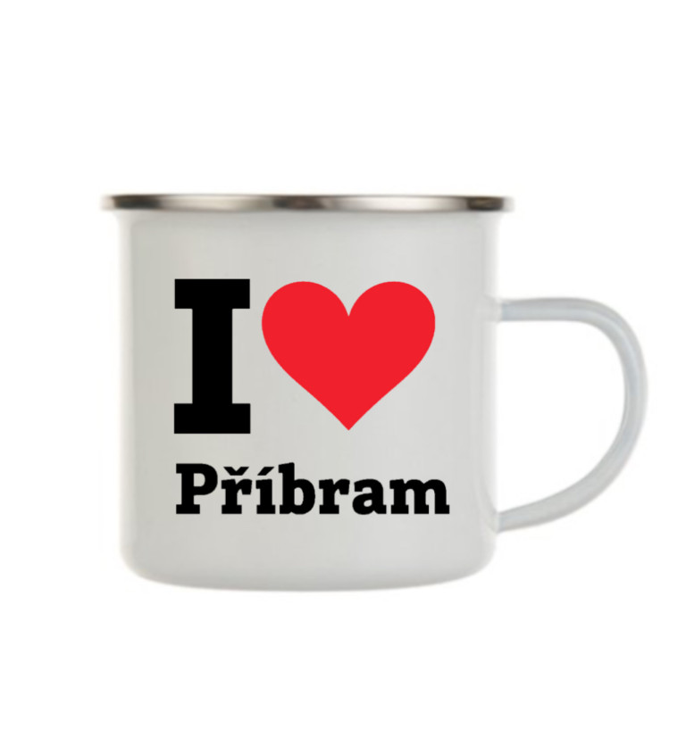 Plecháček bílý I love Příbram