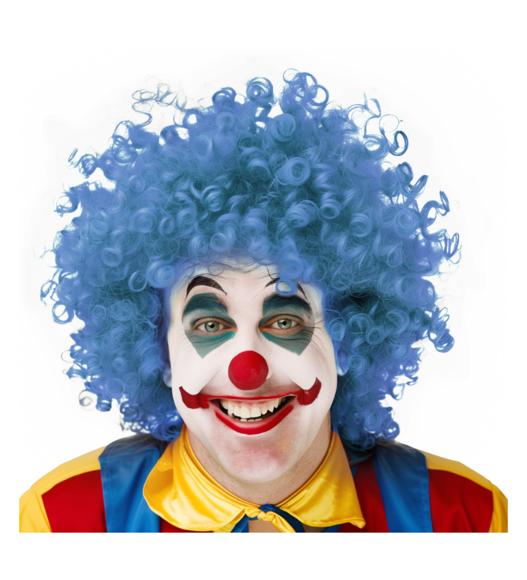 Paruka pánská afro – modrá