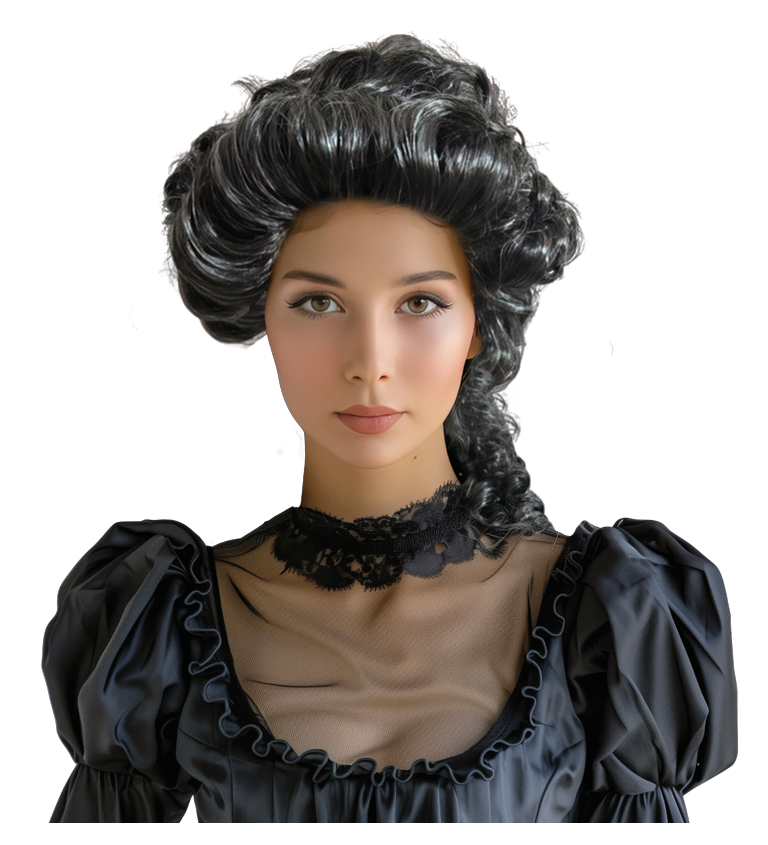 Dámská paruka šlechtična – šedá