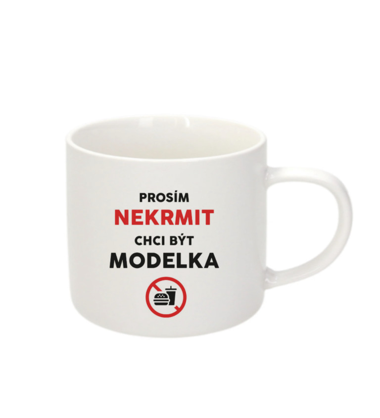 Espresso hrnek Nekrmit, chci být modelka