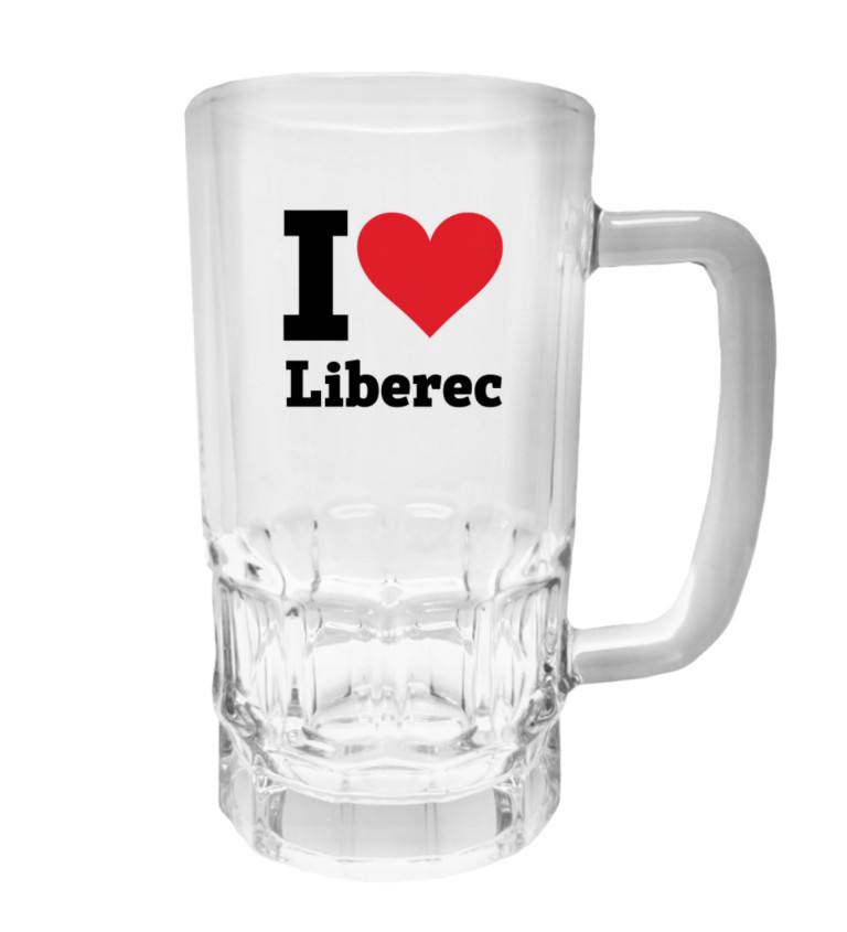 Půllitr s potiskem - I love Liberec, 500 ml