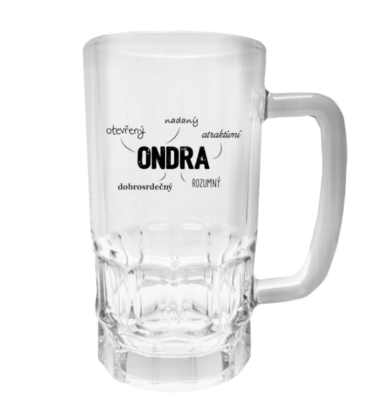 Půllitr s potiskem - Ondra, 500 ml