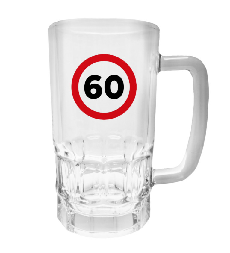 Půllitr s potiskem - 60, 500 ml