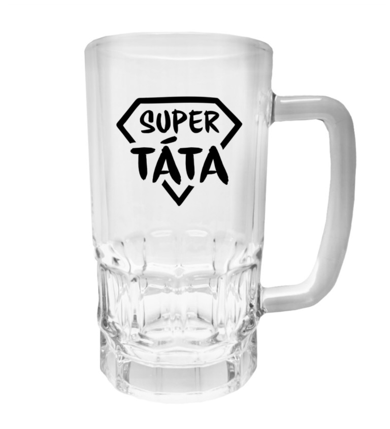 Půllitr s potiskem - Super táta, 500 ml