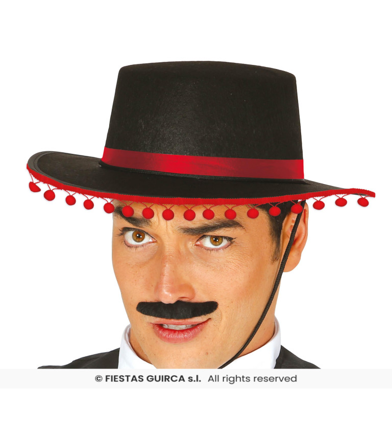 Cordobský klobouk s dekorativními třásněmi