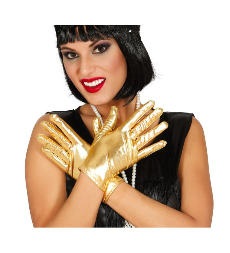 Krátké zlaté rukavice