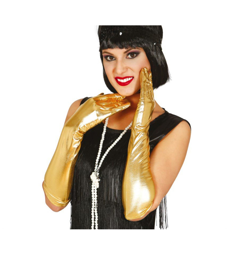 Dlouhé zlaté rukavice