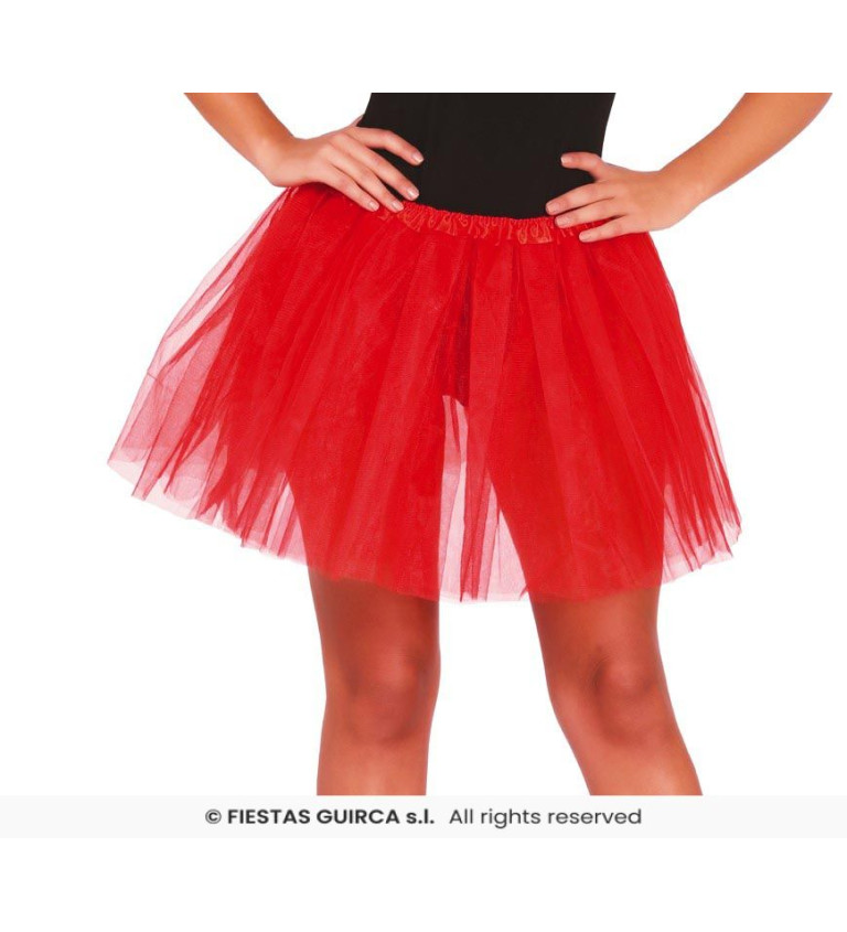 Červená tutu sukně