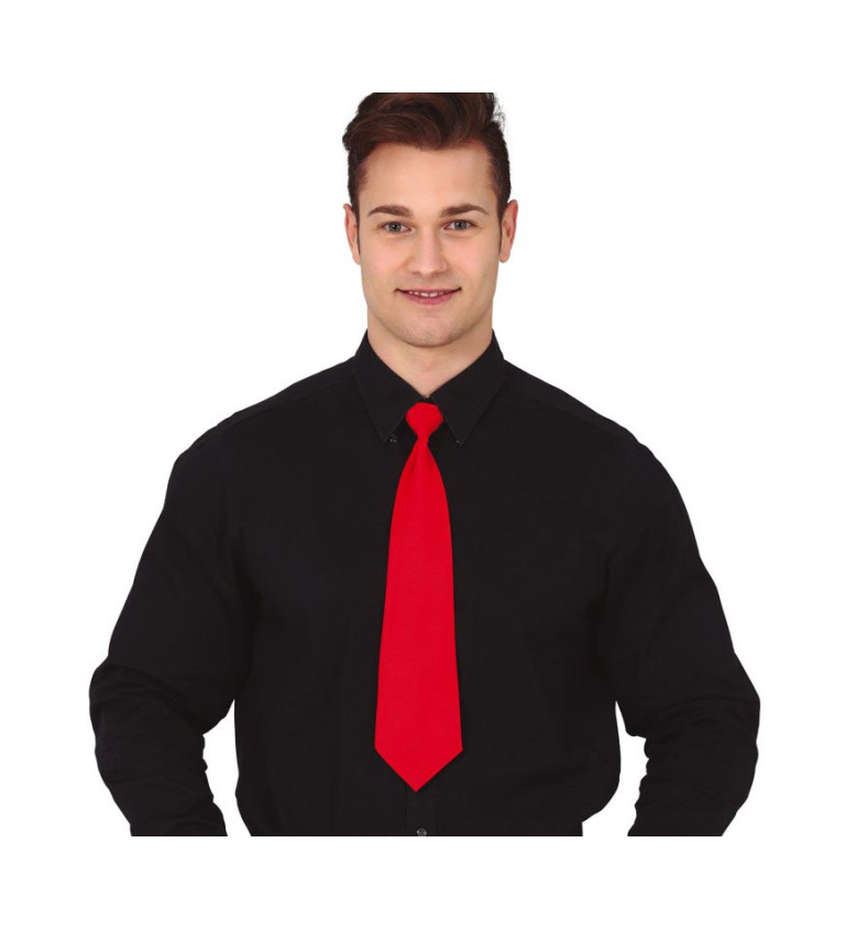 Červená společenská kravata