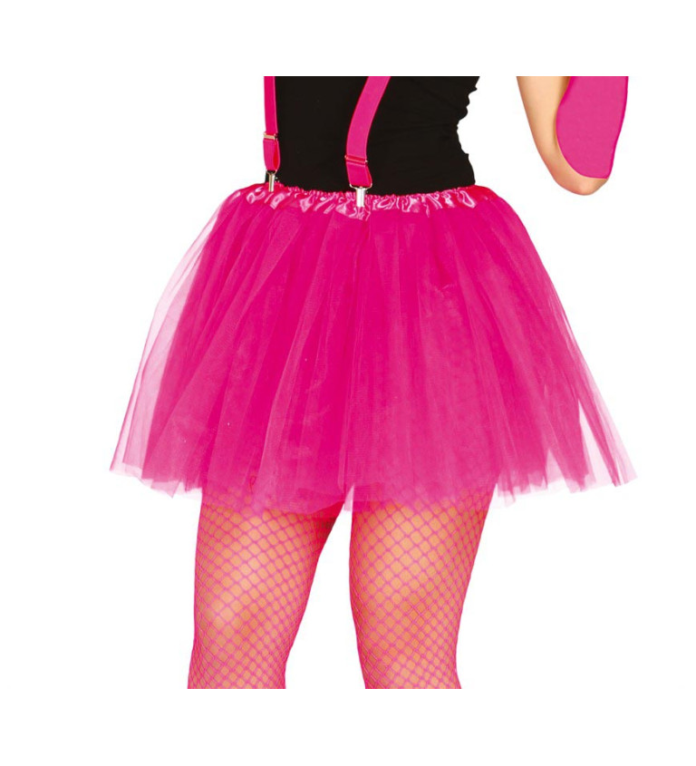 Neonově růžová tutu sukně