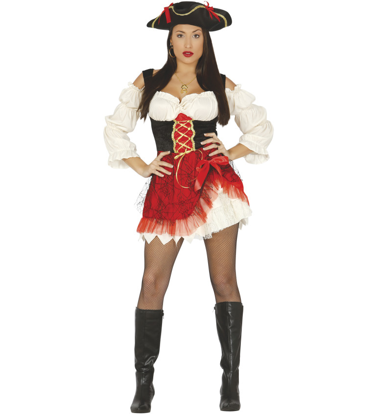 Dámský kostým dobrodružné pirátky