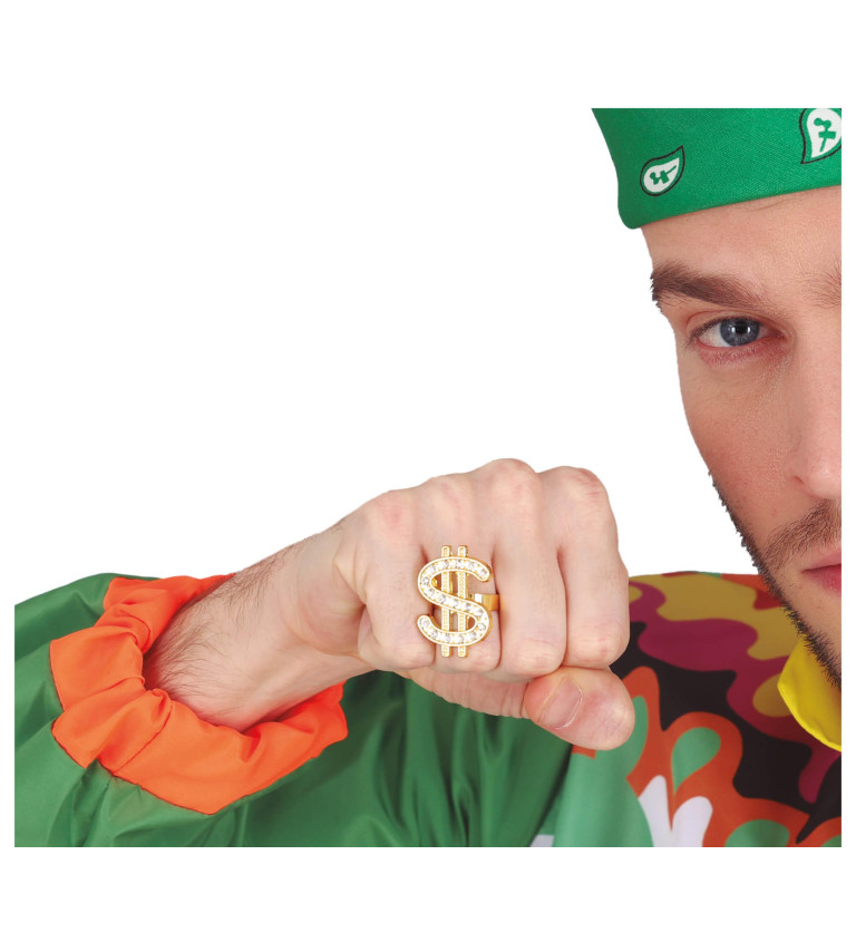Kovový prsten – „dolar“