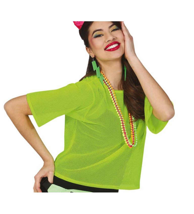 Síťované tričko – neonově zelené