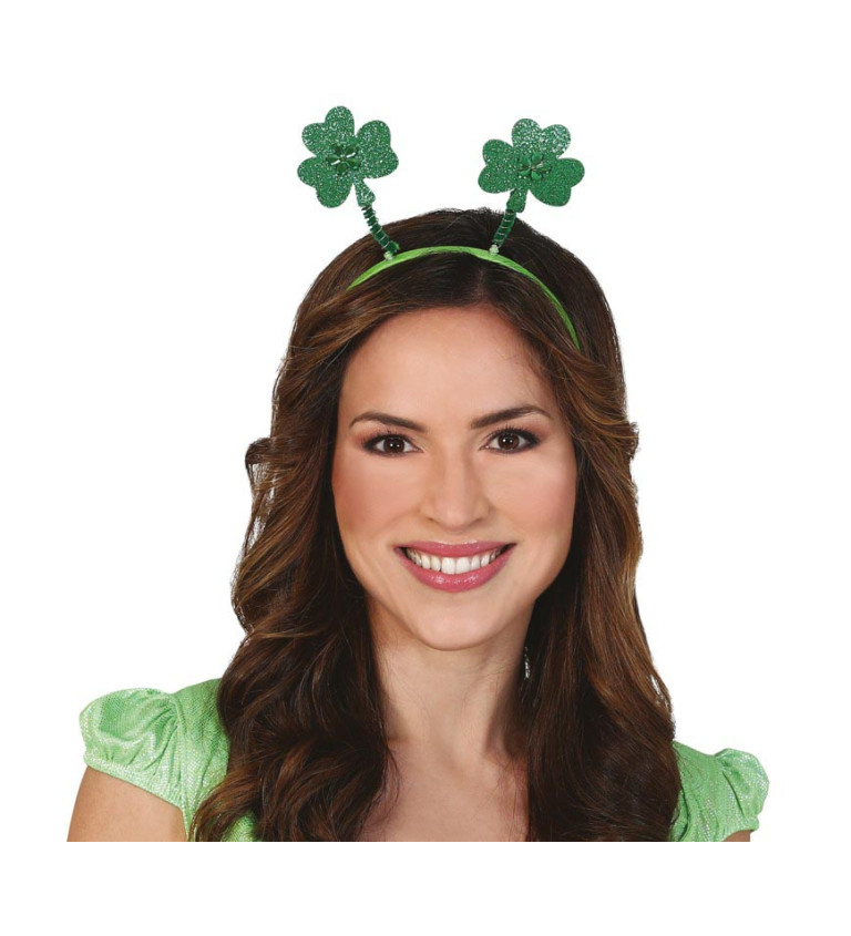 Zelená čelenka s trojlístkem