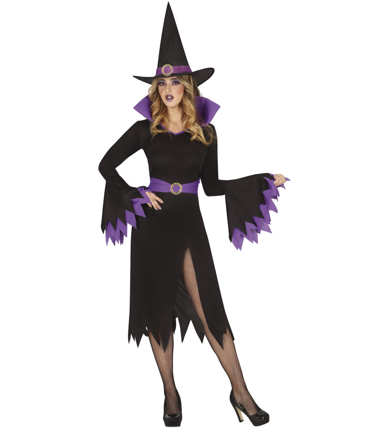 Kostým pro čarodějky – Elegantní s fialovou