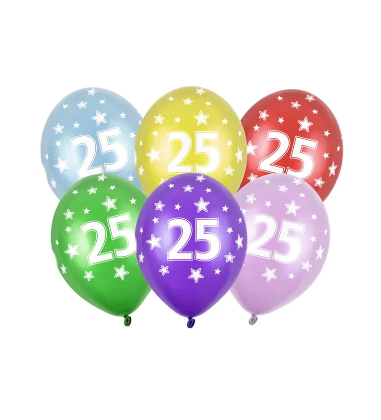 Barevný balónek číslo 25