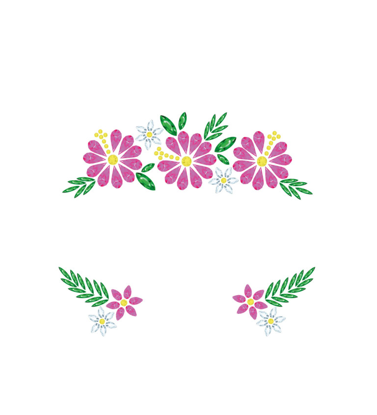 Květinové kamínky na obličej