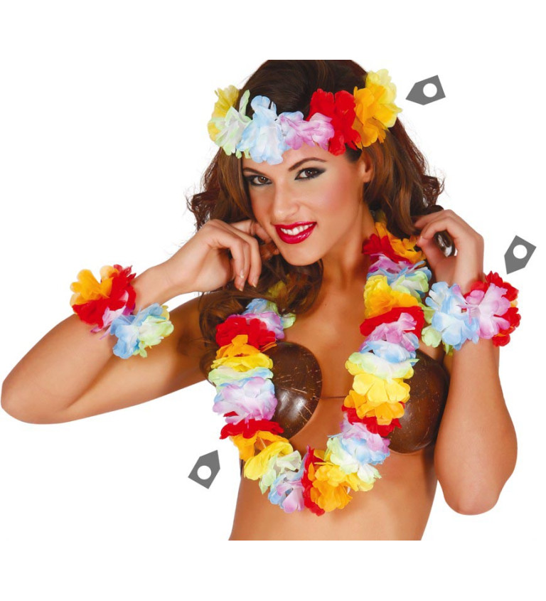 Havajská sada s barevnými květy