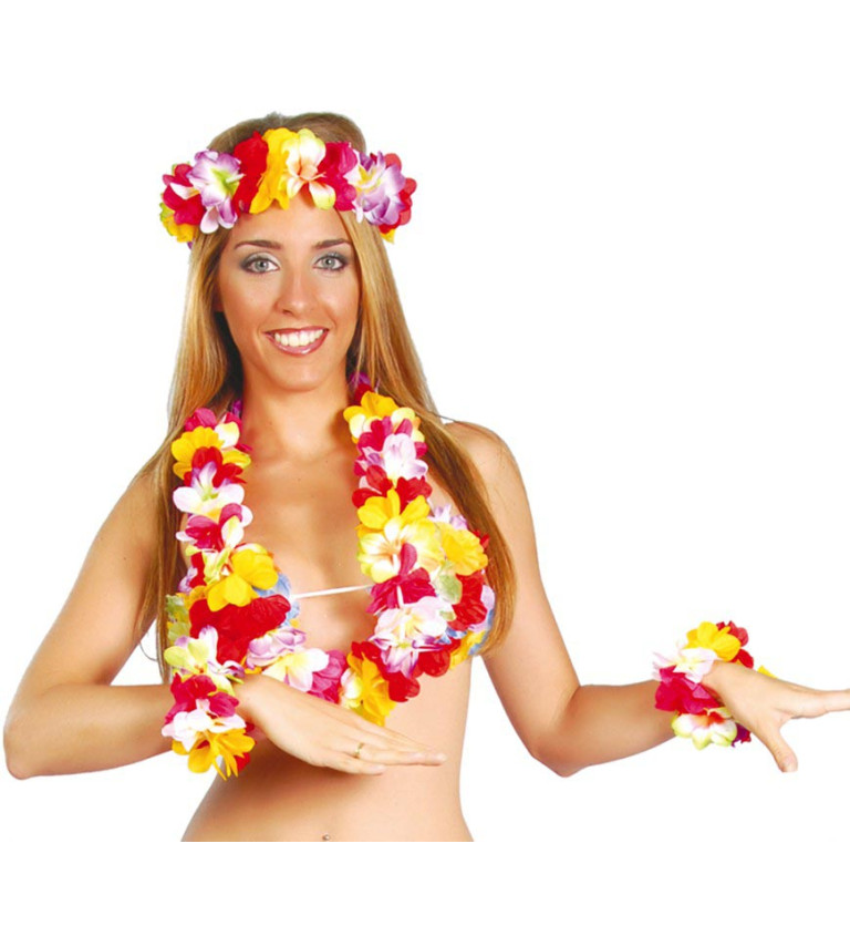 Havajská sada žluto-červená